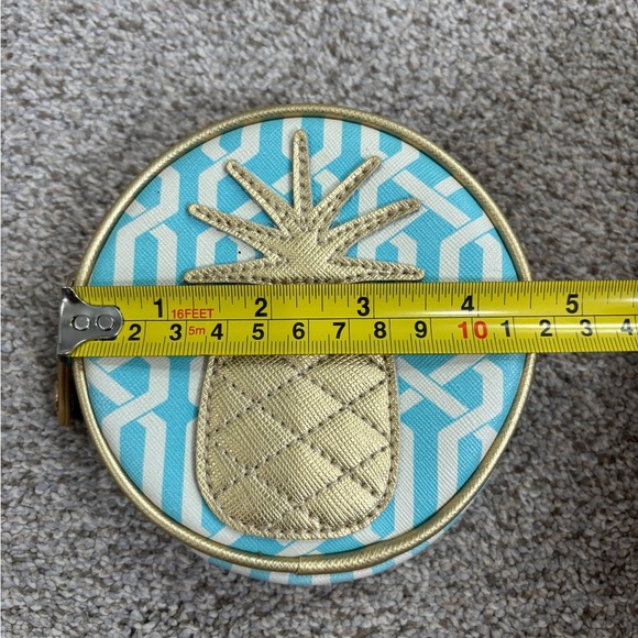 Spartina 449 Pineapple Zipper Pouch Bag Coin Purse Summer Beachy - Picture 2 of 6